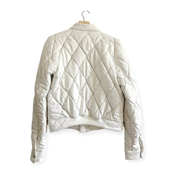 RtA Louisa Vegan Leather Jacket, White, Size S, White, New with tag - Picture 4 of 16